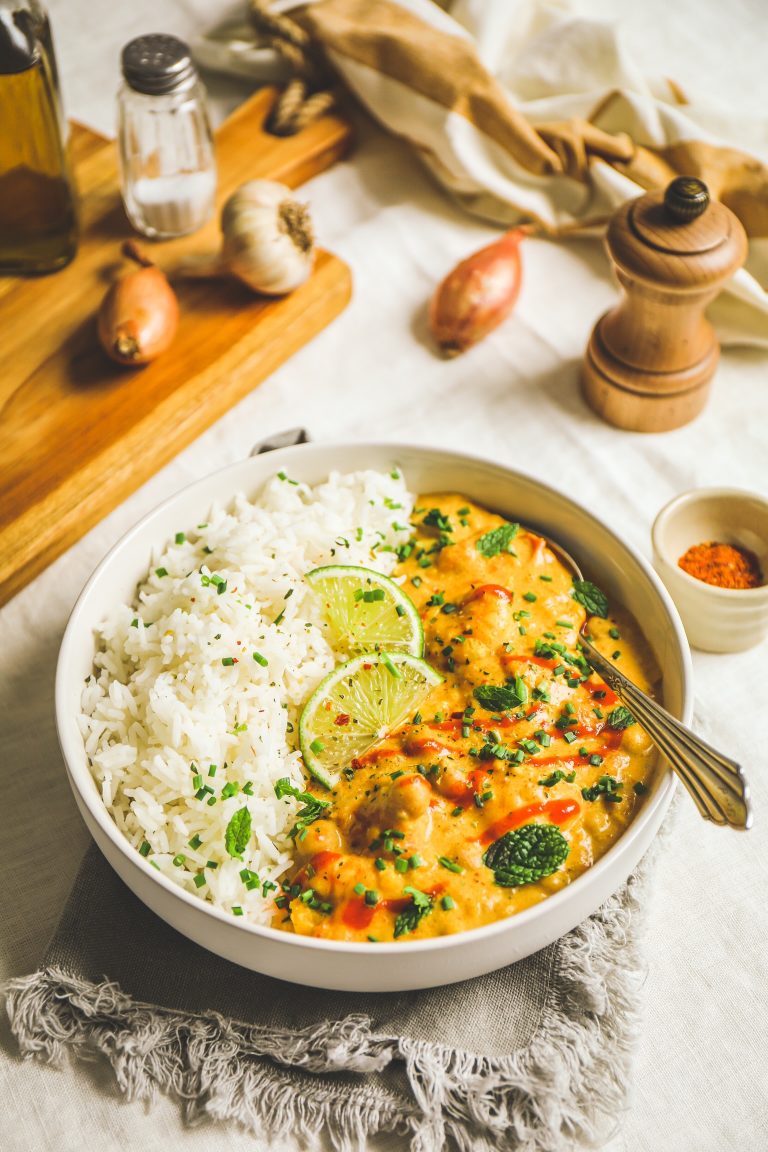 Curry De Crevettes Au Lait Ribot Crème De Coco Et Riz Basmati